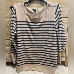 A.N.A Button Shoulder Long Sleeve Sweater